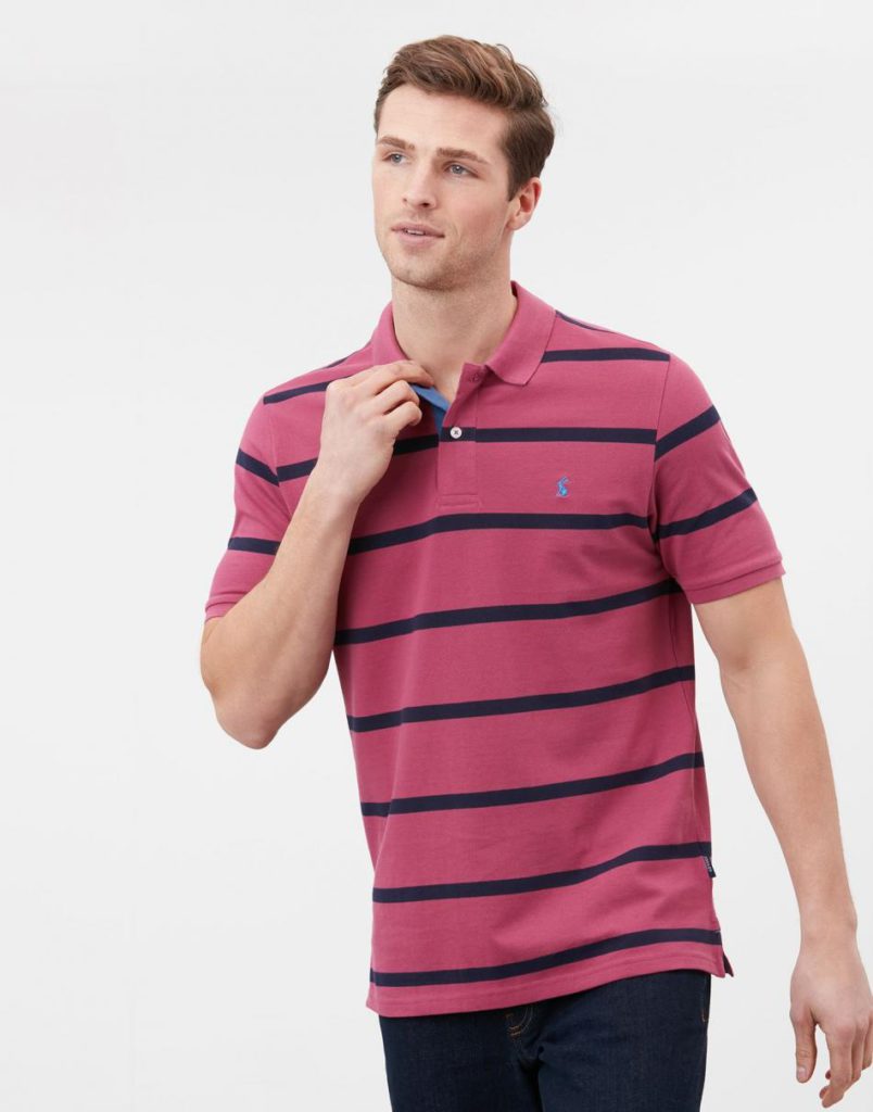 Joules Filbert Striped Polo Purple Stripe Hales Sawmills