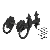 GM ORNAMENTAL RING GATE LATCH 8" 200MM DULL B